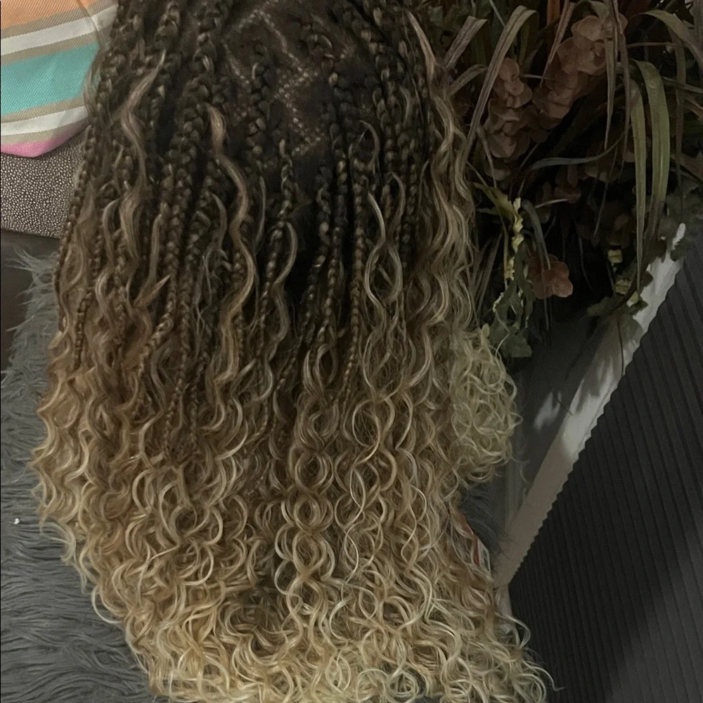 Ombre Blonde Braided  full lace Wig